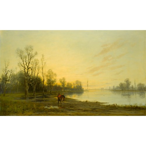 A Horseman on the Banks of the Dnestr River, Ukraine